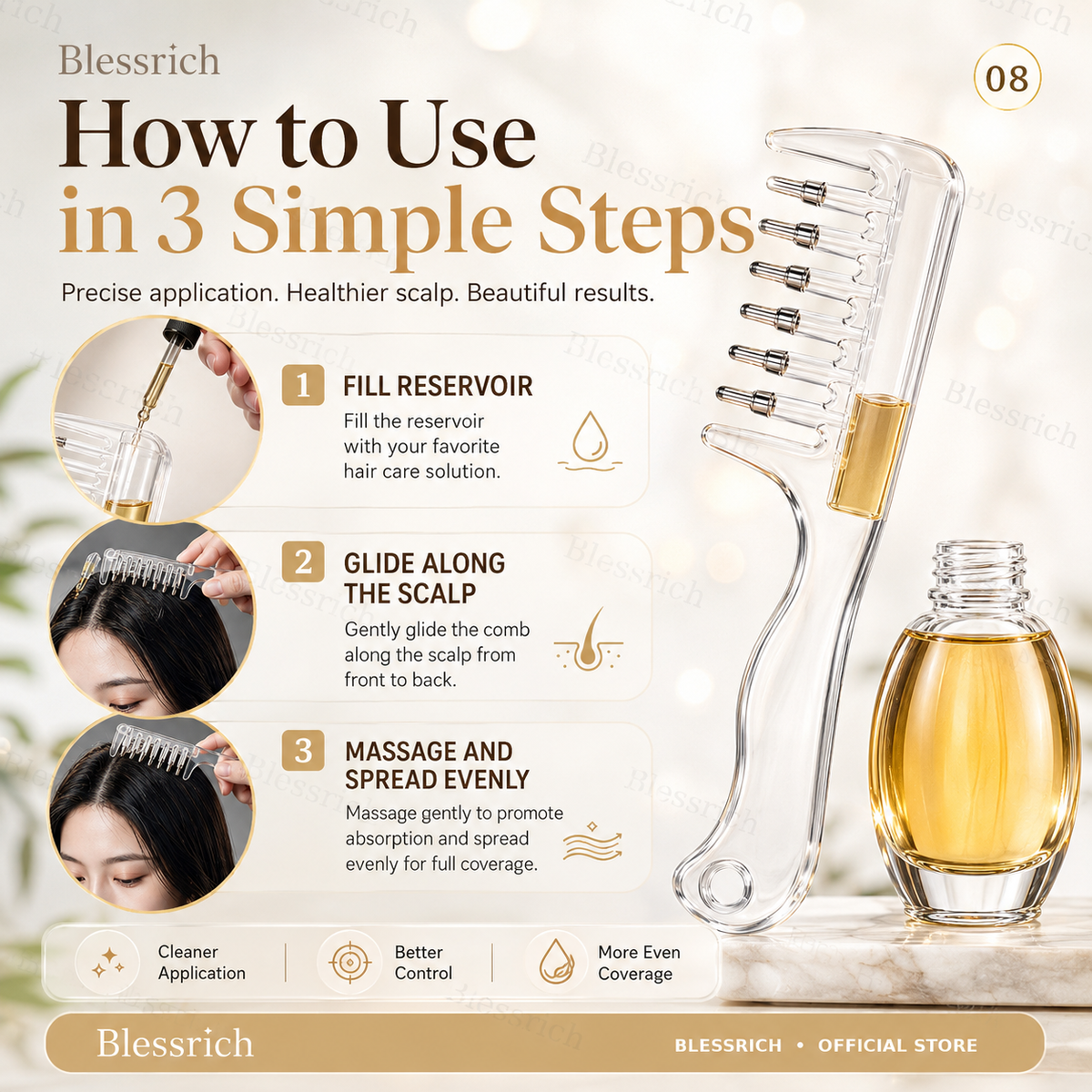 🥳2026 HOT SALE🥳💞50K+ SOLD! 💧✨ LAST DAY 50% OFF! Scalp Serum Applicator Comb – 10mL refillable, targeted rounded tips for mess-free even application. Oils, serums & tonics! 🛡️✅