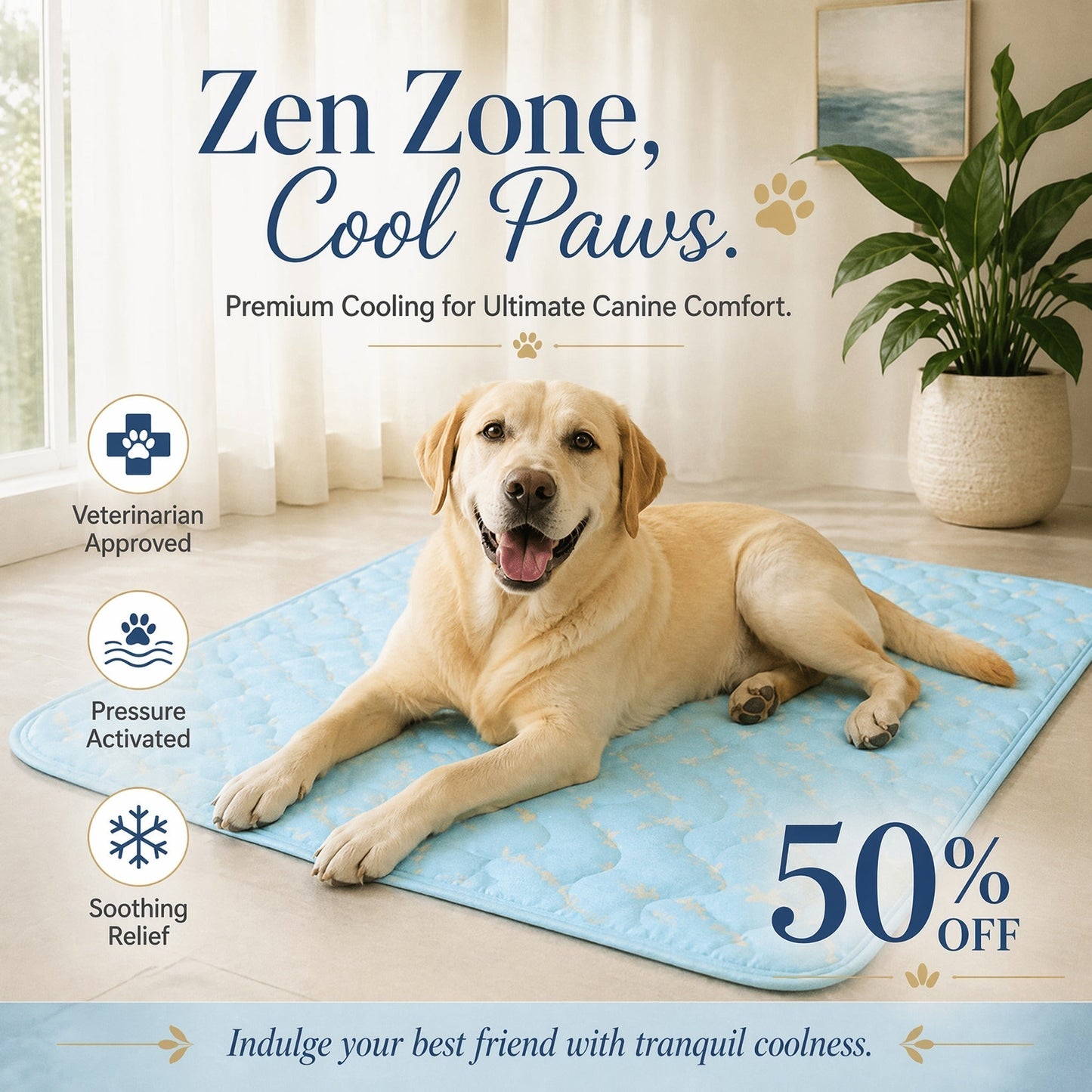 🥳2026 HOT SALE🥳💞50K+ SOLD!❄️🧊 50% OFF! Pet Cooling Mat – No water or electricity, instant relief. Cools up to 8°C, vet‑recommended. Machine washable & portable. Keep your pet cool! 🌿✨