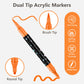 ✨ Çift Uçlu Glitter Marker Kalem - Sanat/Günlük/Scrapbooking için Canlı Renkler, Toksik Olmayan ve Hızlı Kuruyan 🎨📝