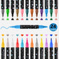 ✨ Çift Uçlu Glitter Marker Kalem - Sanat/Günlük/Scrapbooking için Canlı Renkler, Toksik Olmayan ve Hızlı Kuruyan 🎨📝