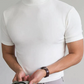 🥳2026 HOT SALE🥳💞50K+ SOLD!🏆🥧 LIMITED TIME £9.99! 🎁 High Neck Slim Fit T-Shirt – Soft cotton blend, gentle on skin! Perfect layering piece for chilly days. Easy-care, no ironing needed. Smart enough for pub, comfy enough for home. 🍻🧥