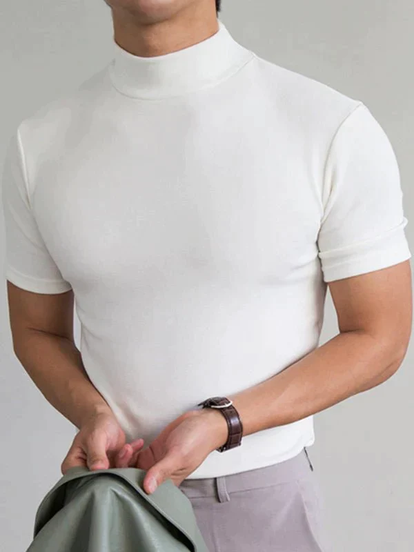 🥳2026 HOT SALE🥳💞50K+ SOLD!🏆🥧 LIMITED TIME £9.99! 🎁 High Neck Slim Fit T-Shirt – Soft cotton blend, gentle on skin! Perfect layering piece for chilly days. Easy-care, no ironing needed. Smart enough for pub, comfy enough for home. 🍻🧥