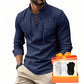 🥳2026 HOT SALE🥳💞50K+ SOLD!👔🧥 50% OFF! Men's Casual Lace-Up Shirt – Smart in seconds! No-tie modern collar, soft breathable cotton. Effortless style for coffee dates or Sunday roasts. ☕👴