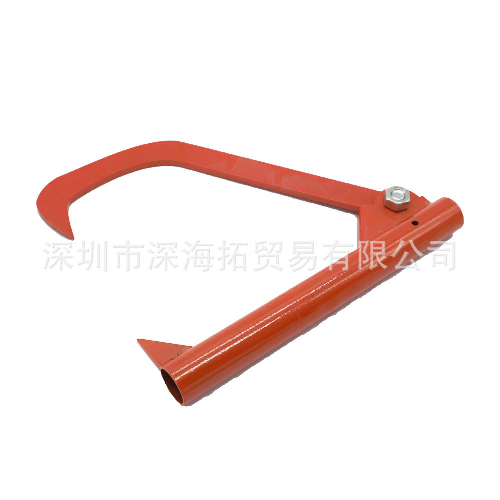 🥳2026 HOT SALE🥳💞50K+ SOLD! 🔧🧤50% OFF! 48" Carbon Steel Log Lifter – leverage design lifts logs up to 15", adjustable hook & non-slip grip. Cut safer, strain your back less! 🛡️✅