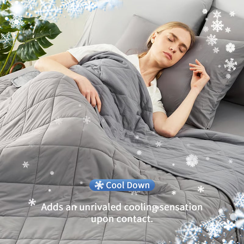 🥳2026 HOT SALE🥳💞50K+ SOLD!🛏️❄️ 50% OFF! Cooling Comforter – Dual‑sided, Q‑Max≥0.4 fabric. One side cools, one side breathes. Sleep sweat‑free! 🌙✨