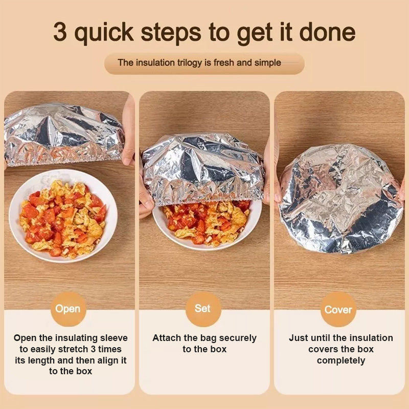 Home dining table & food container aluminum foil heat-retaining cover, kitchen food insulation and freshness keeping, high-quality aluminum foil