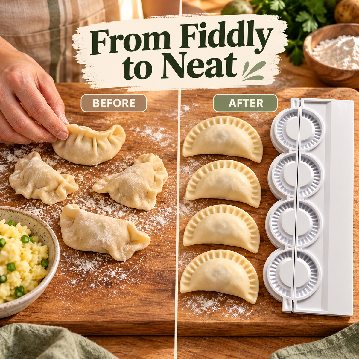 🥳2026 HOT SALE🥳💞50K+ SOLD! 🥟✨ 50% OFF! Dumpling Maker Mold – press & seal perfect dumplings in seconds! No mess, no leaking edges – easy DIY fun for family meals! 🏠💪