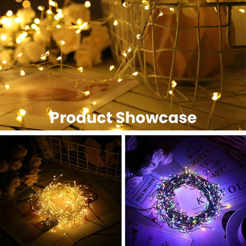 🥳2026 HOT SALE🥳💞50K+ SOLD! 🎄✨ 50% OFF! Copper Wire Firecracker Light String – soft warm glow, 8 lighting modes, flexible & shapeable, waterproof. Perfect for holiday décor, parties & cosy evenings! 🎁💚