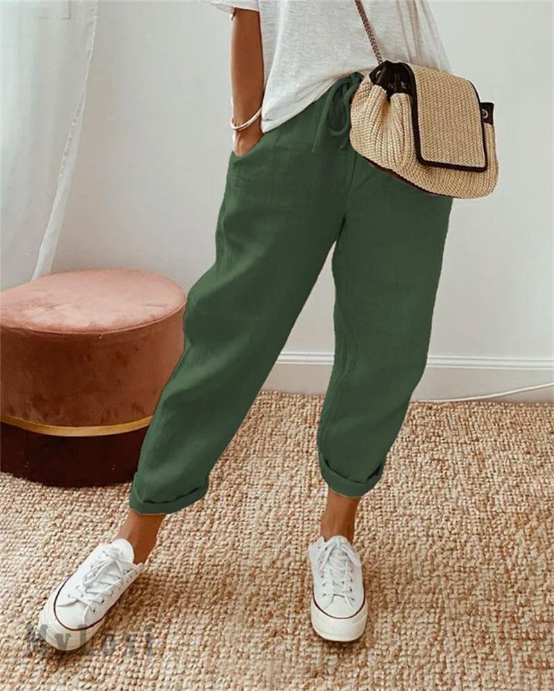 🥳2026 HOT SALE🥳💞50K+ SOLD!🦋👵 50% OFF – Just £12.99! Ankle-Length Cotton Linen Pants – Breathable, elegant & kind to skin. High-waisted fit flatters every shape. A little treat for yourself or a thoughtful gift. 🌸✨