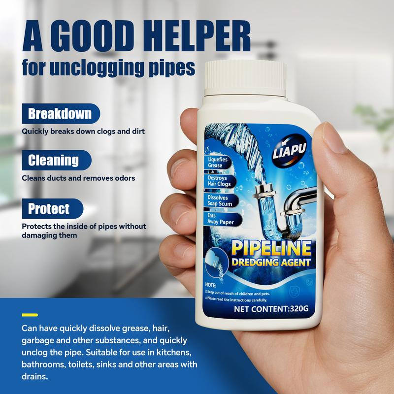 🥳2026 HOT SALE🥳💞50K+ SOLD!💧⚡ 50% OFF! Powerful Household Pipe Unblocker – Dissolves hair & grease fast. Restores flow in sinks, showers & toilets – no more standing water! 🛁✨