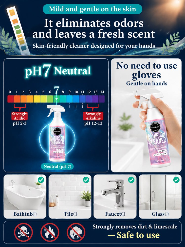 🥳2026 HOT SALE🥳💞50K+ SOLD! 🚿✨ 50% OFF! No-Scrub Bathroom Cleaning Spray – ultra-powerful stain removal in 3 seconds! Multifunctional, effortless clean for tiles, glass & more. 🧼💪