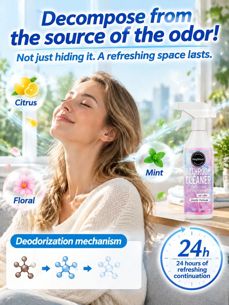 🥳2026 HOT SALE🥳💞50K+ SOLD! 🚿✨ 50% OFF! No-Scrub Bathroom Cleaning Spray – ultra-powerful stain removal in 3 seconds! Multifunctional, effortless clean for tiles, glass & more. 🧼💪