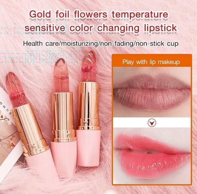 💋Crystal Jelly Flower Color Changing Lipstick💄