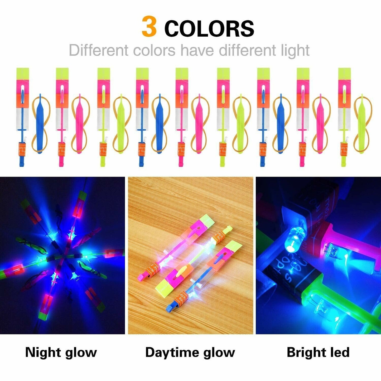🥳2026 HOT SALE🥳💞50K+ SOLD! 🚁✨ BUY 2 GET 1 FREE! LED Helicopter Launcher – Shoots up to 120ft, lights up the night sky. Slowly descends like a parachute – lands right in your hand! From £4.99 – buy more & save! 🎮🌟