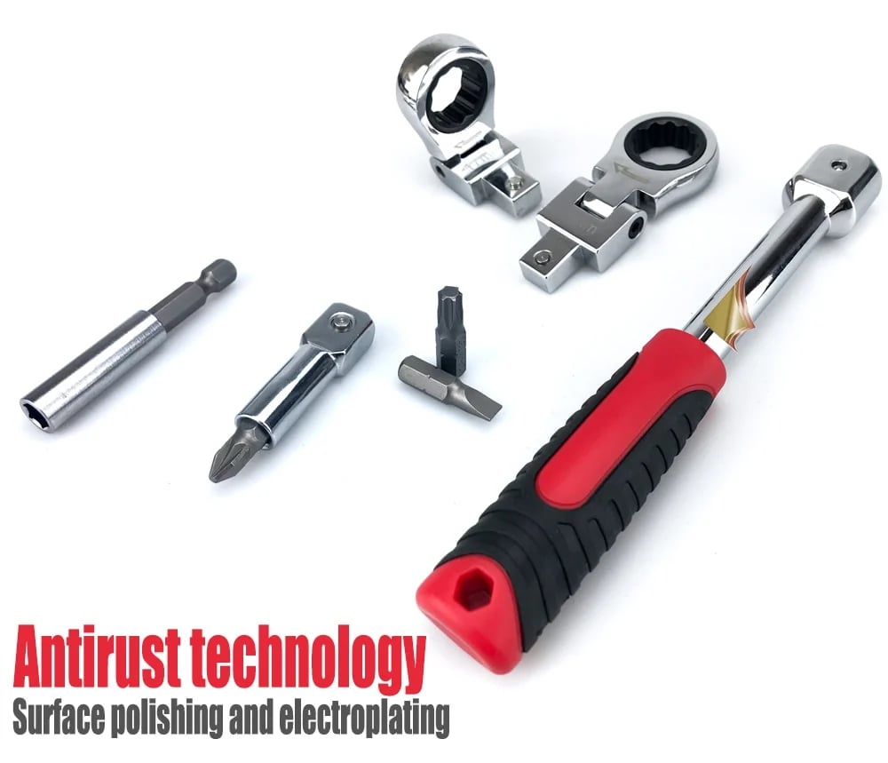 🥳2026 HOT SALE🥳💞50K+ SOLD! 🔧✨ 50% OFF! 20-Piece Ratchet Wrench Set – CR-V steel, 72-tooth, 180° flexible head, replaceable sockets. Saves effort in tight spaces. For car, bike & home repairs! 🛡️💪