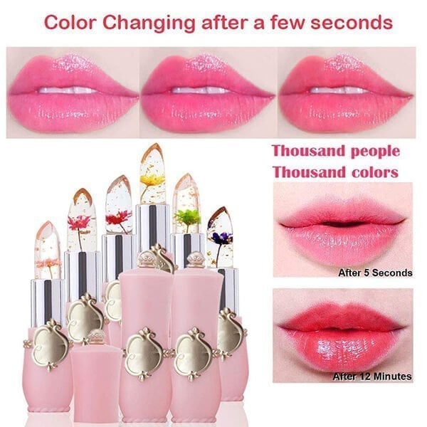 💋Crystal Jelly Flower Color Changing Lipstick💄