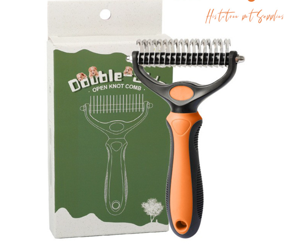 🥳2026 HOT SALE🥳💞50K+ SOLD!🔥💖 50% OFF! Gentle Deshedding Brush for Dogs & Cats – Sharp inner blades cut tangles, rounded tips protect skin. Ergonomic grip, easy to clean. Love the brush, hate the shedding. 🐈🌸