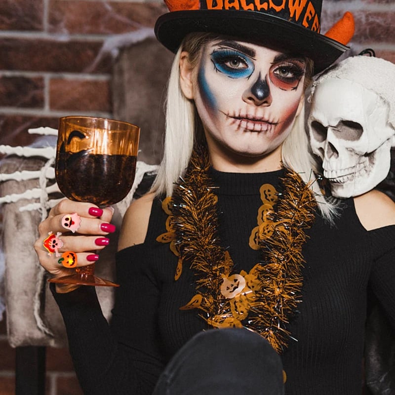 🥳2026 HOT SALE🥳💞50K+ SOLD!🎃👻 50% OFF! LED Halloween Glowing Ring – 50pcs assorted set, no repeats! Pumpkin, ghost, skull & bat shapes. Flash red & blue – perfect for trick-or-treat! 🎁✨