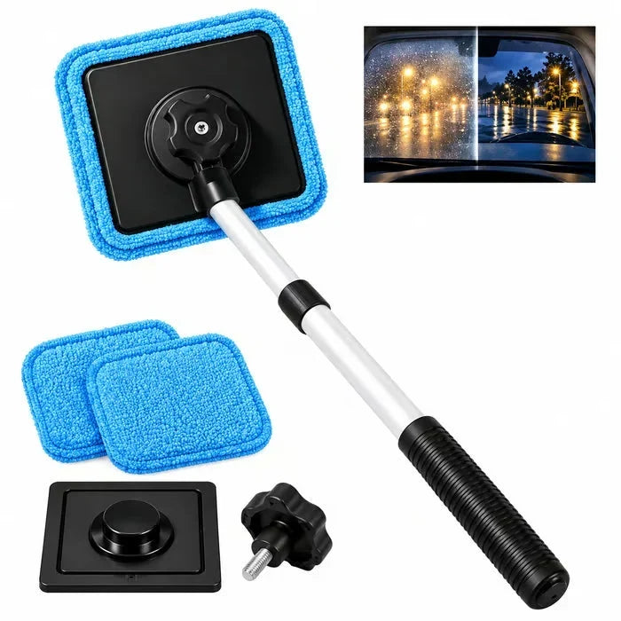 🥳2026 HOT SALE🥳💞50K+ SOLD! 🧲🪟 50% OFF! Dual Magnetic Car Window Cleaner – cleans both sides in one pass, extendable handle & reusable microfiber cloths. Streak-free glass, inside & out! 🚗✨