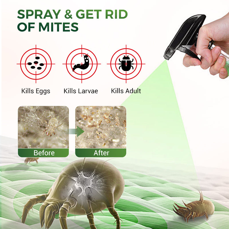 🥳2026 HOT SALE🥳💞50K+ SOLD! ✨🛏️ 50% OFF! Powerful Mite Remover Spray – Kills 99.99% dust mites, bacteria & allergens. Plant‑based, safe for kids & pets. From £6.99 – premium quality at a budget price! 🌿💪