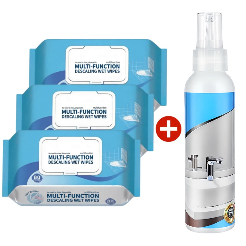 🥳2026 HOT SALE🥳💞50K+ SOLD!🧽💧 50% OFF! Bathroom Descaling Wipes – No rinse, no scrubbing. Dissolves limescale & soap scum fast. Just wipe & shine! ✨🛁