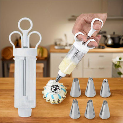 🥳2026 HOT SALE🥳💞50K+ SOLD! 🧁✨ LAST DAY – £9.99! Complete Frosting Piping Kit – 18 stainless steel tips & nozzles, cake injector included. Decorate inside & out – perfect for cupcakes, donuts & deviled eggs! 🎨🛠️
