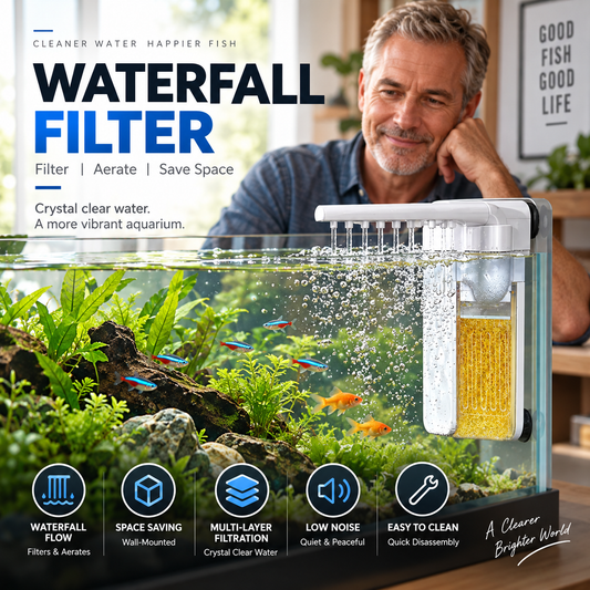 🥳2026 HOT SALE🥳💞50K+ SOLD! 🎁🔥 50% OFF! Multifunctional Mini Filter for Small Fish Tank – filtration, circulation & aeration in one. Whisper-quiet, compact & easy-clean. Multi-buy up to 20% off! 🐟✨