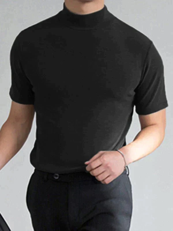🥳2026 HOT SALE🥳💞50K+ SOLD!🏆🥧 LIMITED TIME £9.99! 🎁 High Neck Slim Fit T-Shirt – Soft cotton blend, gentle on skin! Perfect layering piece for chilly days. Easy-care, no ironing needed. Smart enough for pub, comfy enough for home. 🍻🧥
