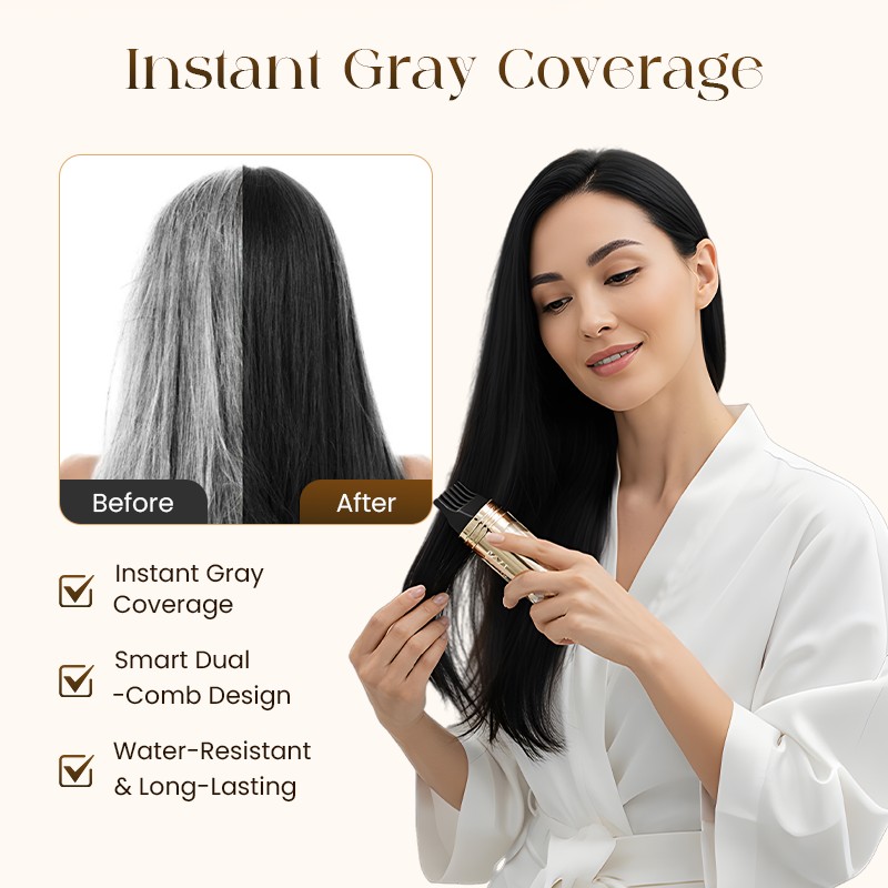 🥳2026 HOT SALE🥳💞50K+ SOLD! ✨2-in-1 Convenient Hair Dye Comb For Gray Hair（50% OFF）