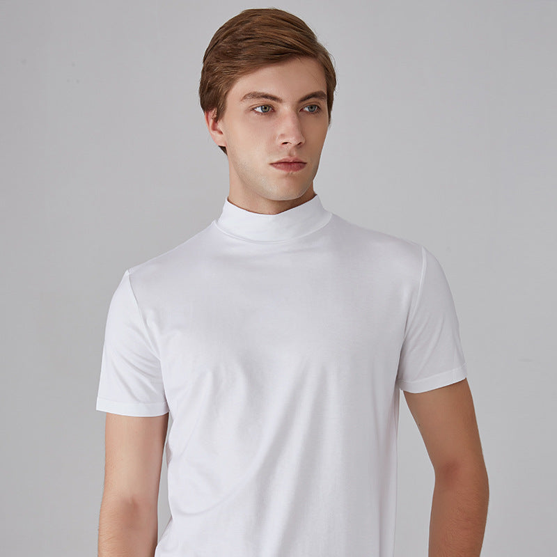 🥳2026 HOT SALE🥳💞50K+ SOLD!🏆🥧 LIMITED TIME £9.99! 🎁 High Neck Slim Fit T-Shirt – Soft cotton blend, gentle on skin! Perfect layering piece for chilly days. Easy-care, no ironing needed. Smart enough for pub, comfy enough for home. 🍻🧥