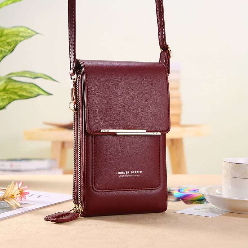 🥳2026 HOT SALE🥳💞50K+ SOLD! 👛📱 ONLY £9.99! Women‘s Touchscreen Crossbody Phone Wallet – Answer calls & text without opening. Fits phones up to 6.5″, water‑resistant & lightweight – hands‑free summer style! 🌸✨
