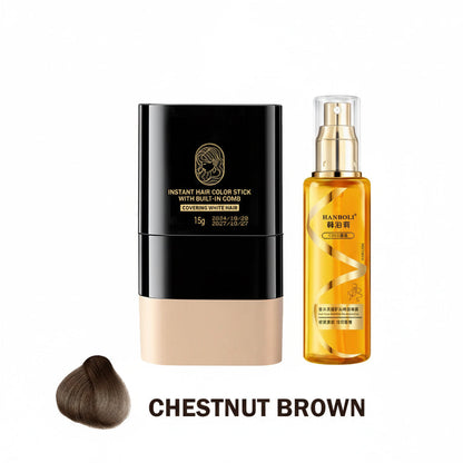 💇‍♀️ BUY 2 GET 1 FREE! ✨ Instant Hair Color Stick – Built-In Comb, Covers Gray Hair & Gentle Formula 🎨📦