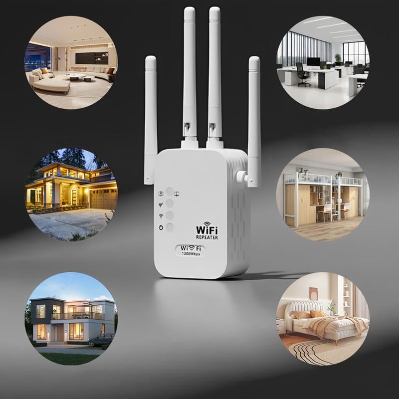 🥳2026 HOT SALE🥳💞50K+ SOLD! 📶🚀 50% OFF! 1200Mbps Dual Band WiFi Extender – 6 antennas, covers 10,000+ sq.ft & 50+ devices. No more dead zones, faster gaming & streaming! 🏡✅