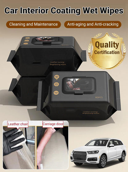 🥳2026 HOT SALE🥳💞50K+ SOLD!🌧️🚗 50% OFF! New Interior Protection Wipes – Repels water, prevents cracking. Easy daily care for leather & plastic. Perfect for British weather. 💧🛡️