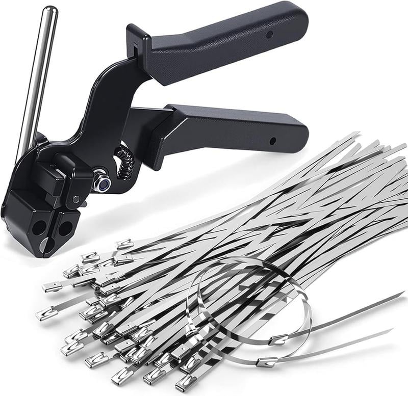 🥳2026 HOT SALE🥳💞50K+ SOLD!🛠️✨ 50% OFF! 304 Stainless Steel Zip Tie Set – 4X strength, weatherproof. Use for garden, garage, cables & more. Comes in assorted sizes. 📦🔨