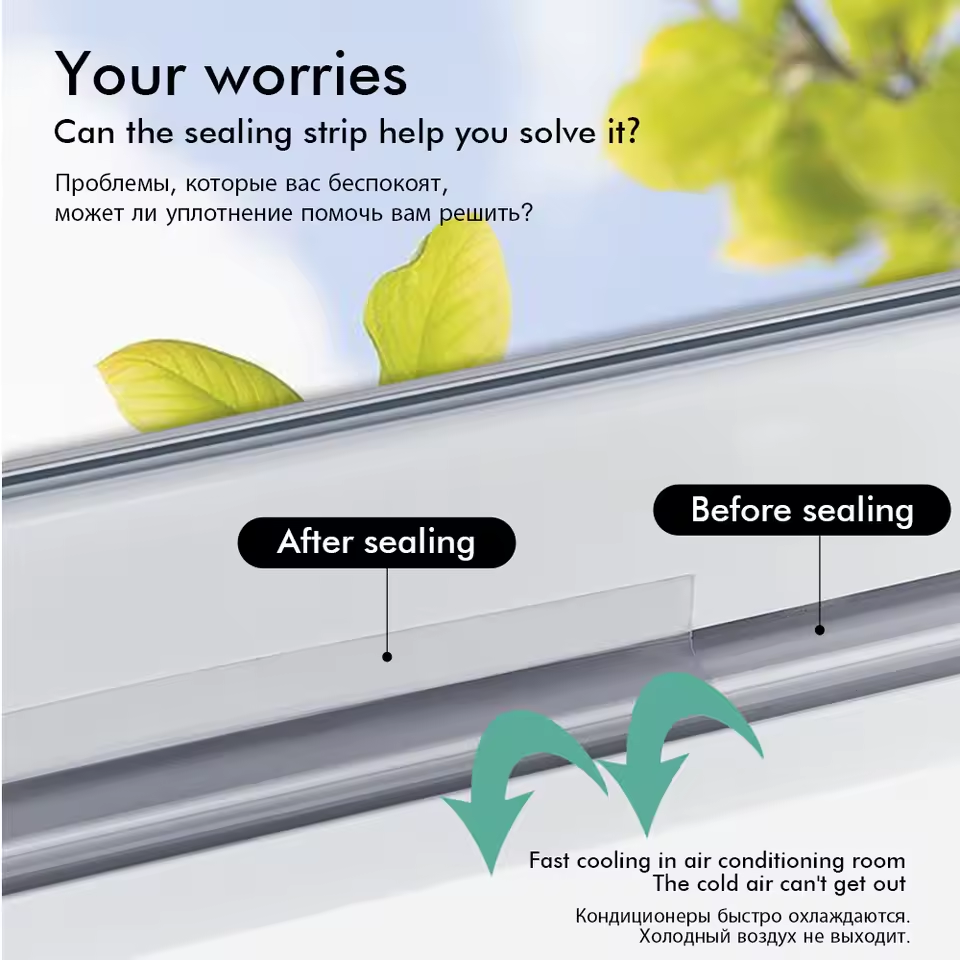 🥳2026 HOT SALE🥳💞50K+ SOLD!🏠✨ 50% OFF! Home Door Sealing Strip – Blocks noise, dust, insects & drafts. 5m flexible silicone, 5 colours – strong adhesive, no residue. A quieter, cosier home! 🛡️💚