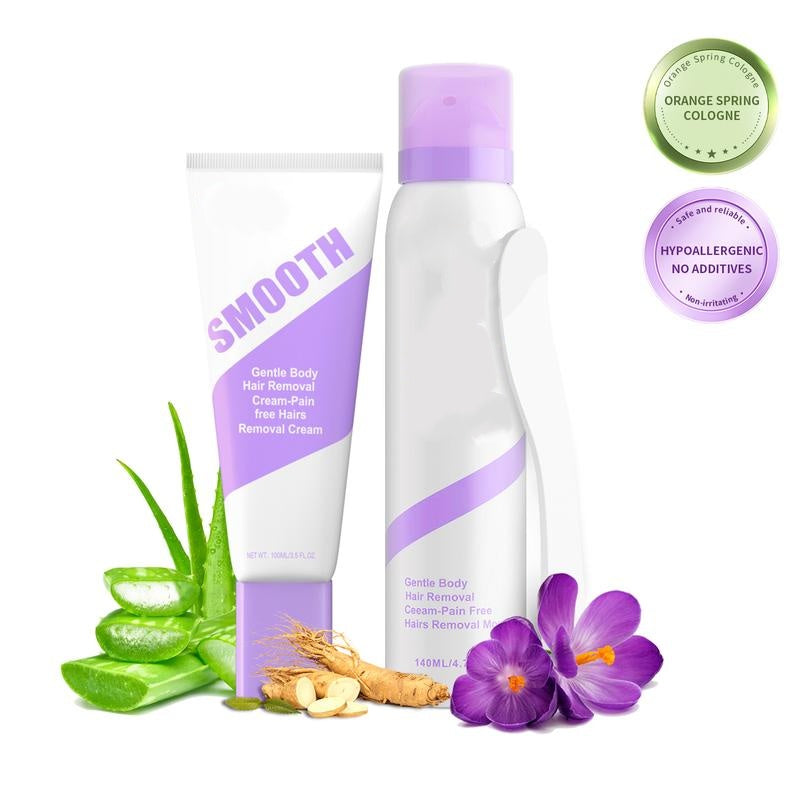 🥳2026 HOT SALE🥳💞50K+ SOLD!🧴🌸 50% OFF! Gentle Hair Removal Duo – Cream + finishing spray. Works in 5‑7 mins, leaves skin hydrated. Cruelty‑free, travel‑friendly. Say bye to strawberry legs! 🍓🚫