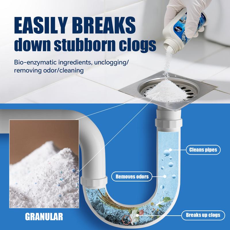 🥳2026 HOT SALE🥳💞50K+ SOLD!💧⚡ 50% OFF! Powerful Household Pipe Unblocker – Dissolves hair & grease fast. Restores flow in sinks, showers & toilets – no more standing water! 🛁✨
