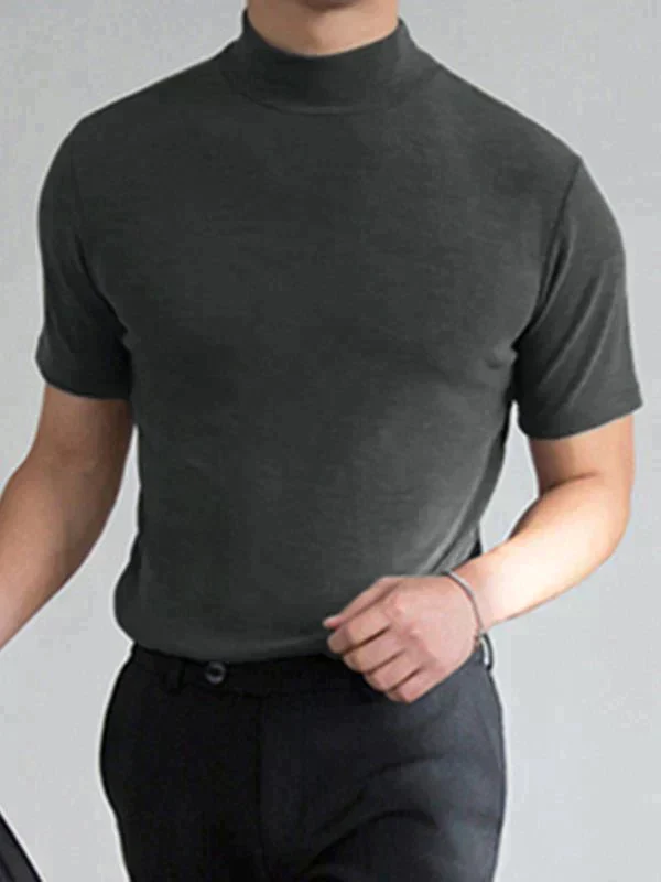 🥳2026 HOT SALE🥳💞50K+ SOLD!🏆🥧 LIMITED TIME £9.99! 🎁 High Neck Slim Fit T-Shirt – Soft cotton blend, gentle on skin! Perfect layering piece for chilly days. Easy-care, no ironing needed. Smart enough for pub, comfy enough for home. 🍻🧥
