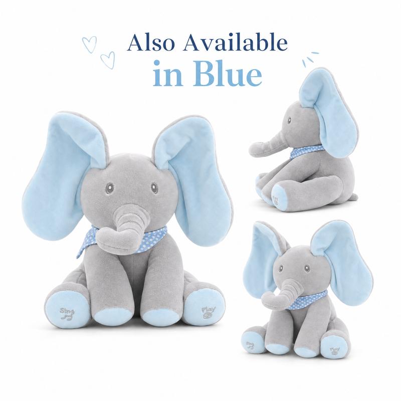 🥳2026 HOT SALE🥳💞50K+ SOLD! 🐘🎶 50% OFF! Peek-A-Boo Singing Elephant Plush – sings, flaps ears & plays peek-a-boo. Soft, safe & interactive for babies & toddlers. Perfect gift! 👶💚