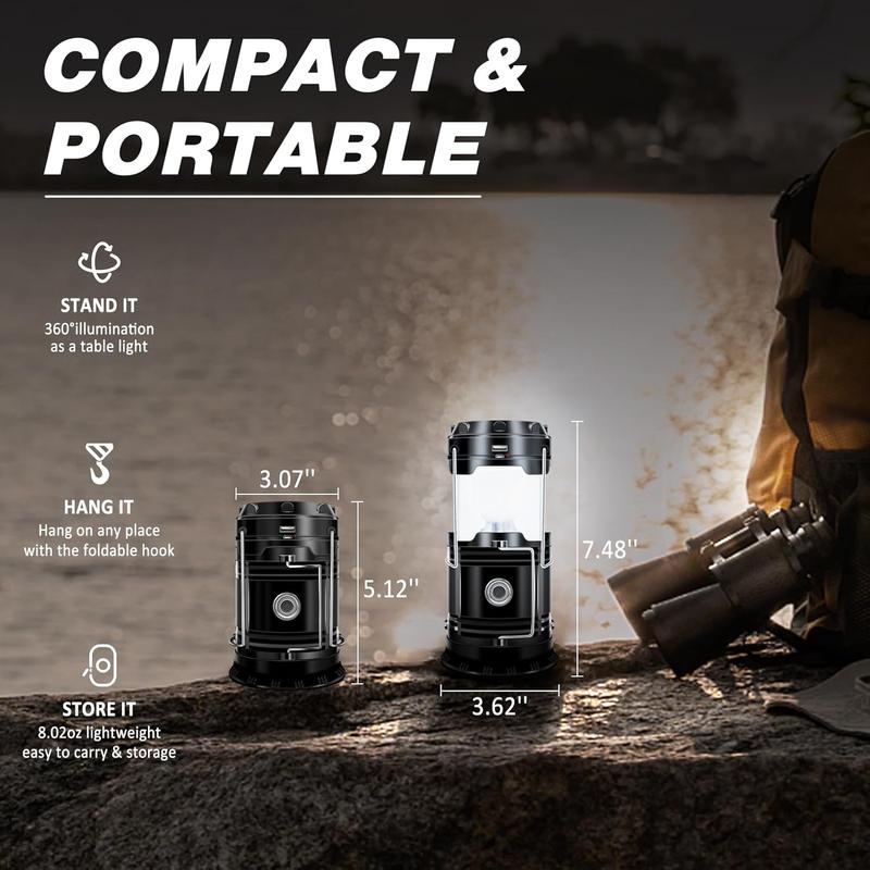 🥳2026 HOT SALE🥳💞50K+ SOLD!🏕️🔆 50% OFF! Solar Camping Lantern – Rechargeable LED, magnetic base & foldable hook. Perfect for power cuts, hiking & emergencies. Light up anywhere! 🪄✨