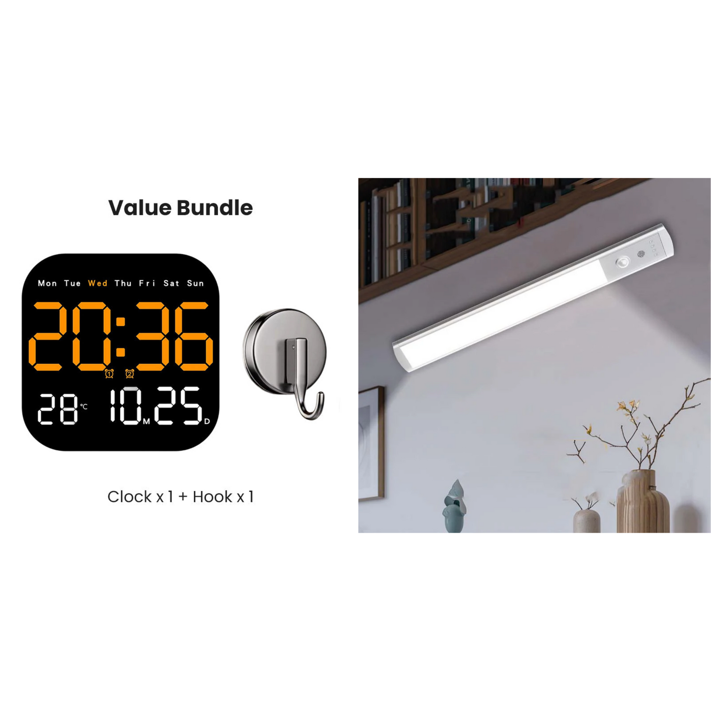 🥳2026 HOT SALE🥳💞50K+ SOLD!💥🕰️🛏️ 50% OFF! Home & Office Digital Clock – Gentle wake-up, no startling alarms! Adjustable brightness, quiet at night. Shows temperature too. A reliable companion for your daily routine. 🌙✨