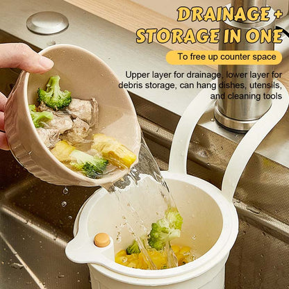 🥳2026 HOT SALE🥳💞50K+ SOLD!🚫💧 Stop Clogged Sinks for Good! Push-to-Empty Food Catcher Basket Half Price🧺✨