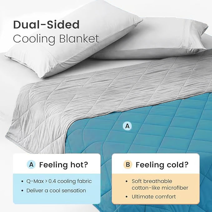 🥳2026 HOT SALE🥳💞50K+ SOLD!🛏️❄️ 50% OFF! Cooling Comforter – Dual‑sided, Q‑Max≥0.4 fabric. One side cools, one side breathes. Sleep sweat‑free! 🌙✨