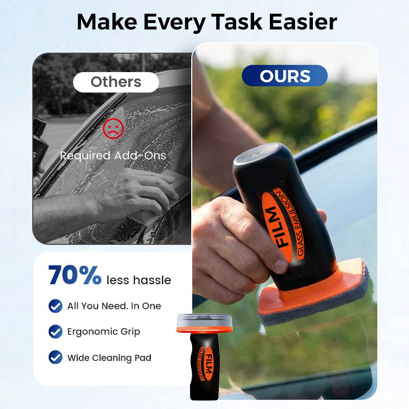 🥳2026 HOT SALE🥳💞50K+ SOLD! 🔍🚗 LIMITED TIME – BUY 2 GET 1 FREE! Auto Glass Oil Film Remover – Eliminates stubborn grease, wax & road grime. Restores crystal-clear visibility – safer night & rainy driving! 🌧️✨