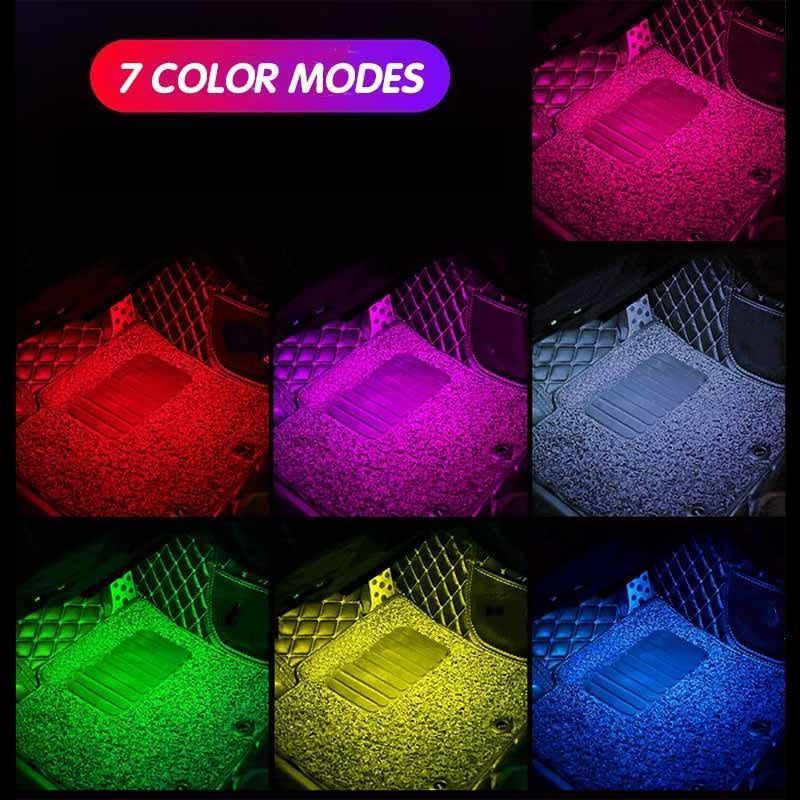 🥳2026 HOT SALE🥳💞50K+ SOLD!🌈💺 50% OFF! LED Ambient Light – Syncs to music, charges phone wirelessly. Under‑seat or footwell. Party or daily drive. 🎉🚙