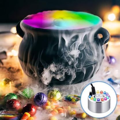 🥳2026 HOT SALE🥳💞50K+ SOLD! 🎃✨ 50% OFF! 12-LED Ultrasonic Mist Maker Fogger – Creates cool mist & colourful lights for Halloween décor, humidifiers & fountains. Quiet operation – just plug & play! 👻💧