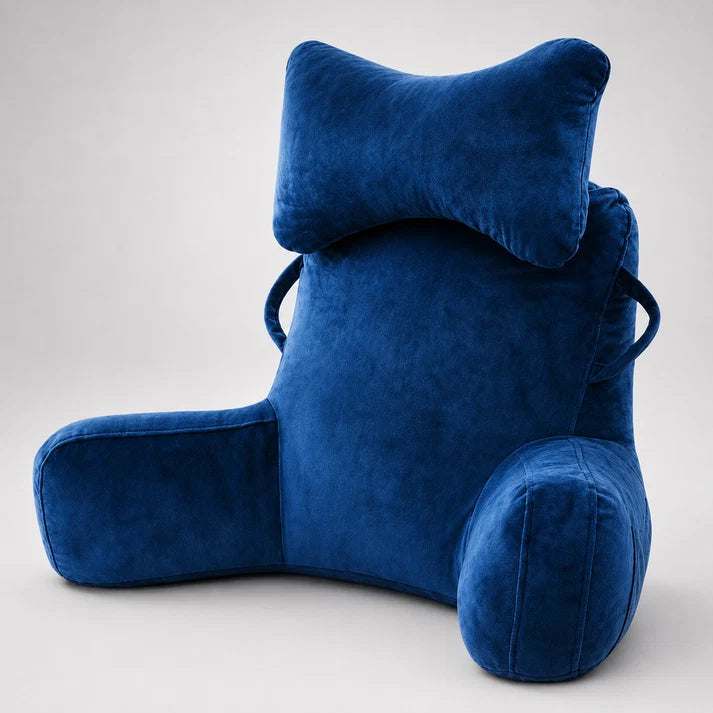 🥳2026 HOT SALE🥳💞50K+ SOLD! 🛋️📖 50% OFF! Multi‑Functional Waist Support Reading Pillow – High‑back support, cushioned headrest & padded side armrests. Velvet‑feel cover, removable washable – perfect for bed, sofa & floor! From £6.99! 🛏️💤
