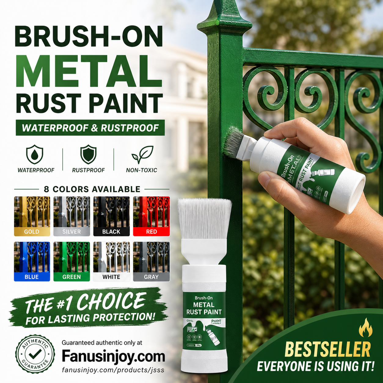 🥳2026 HOT SALE🥳💞50K+ SOLD!🖌️✨ 50% OFF! Water‑Based Metallic Silver Paint with Built‑in Brush – No extra brush needed. Covers scratches & stains in one simple spray. DIY home refresh! 🏠🎨