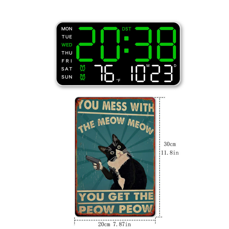 🥳2026 HOT SALE🥳💞50K+ SOLD!💥🕒 ❤️Crystal Clear Time, Modern Nordic Style. Large LED Digital Wall Clock – 50% OFF! 🏠🌟